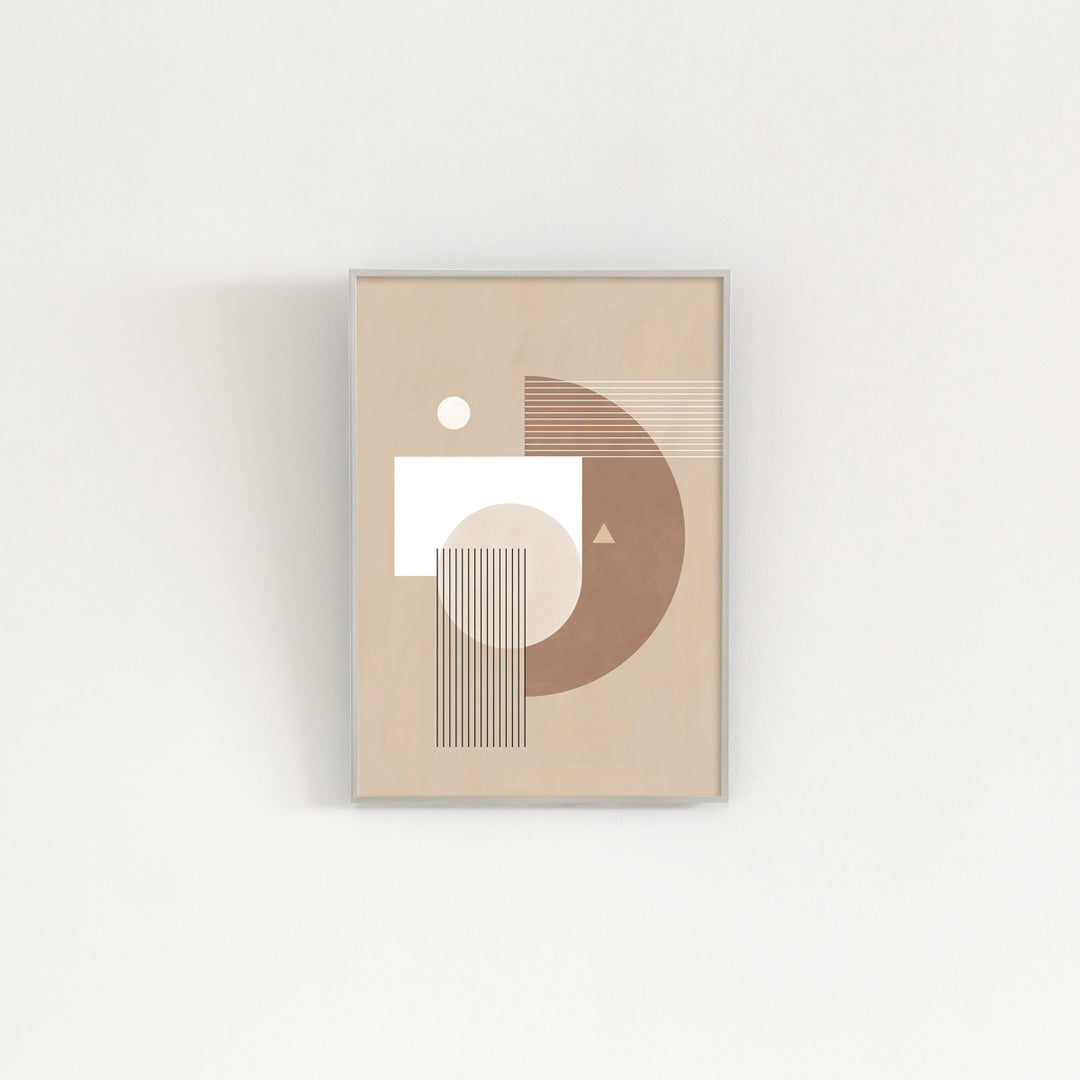 ALUMI Art Frame 暮らしにアートを Beige ＋ Line Geometric #6