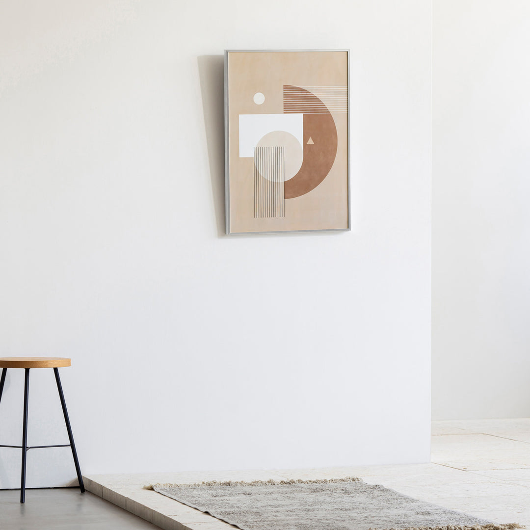 ALUMI Art Frame 暮らしにアートを Beige ＋ Line Geometric #6