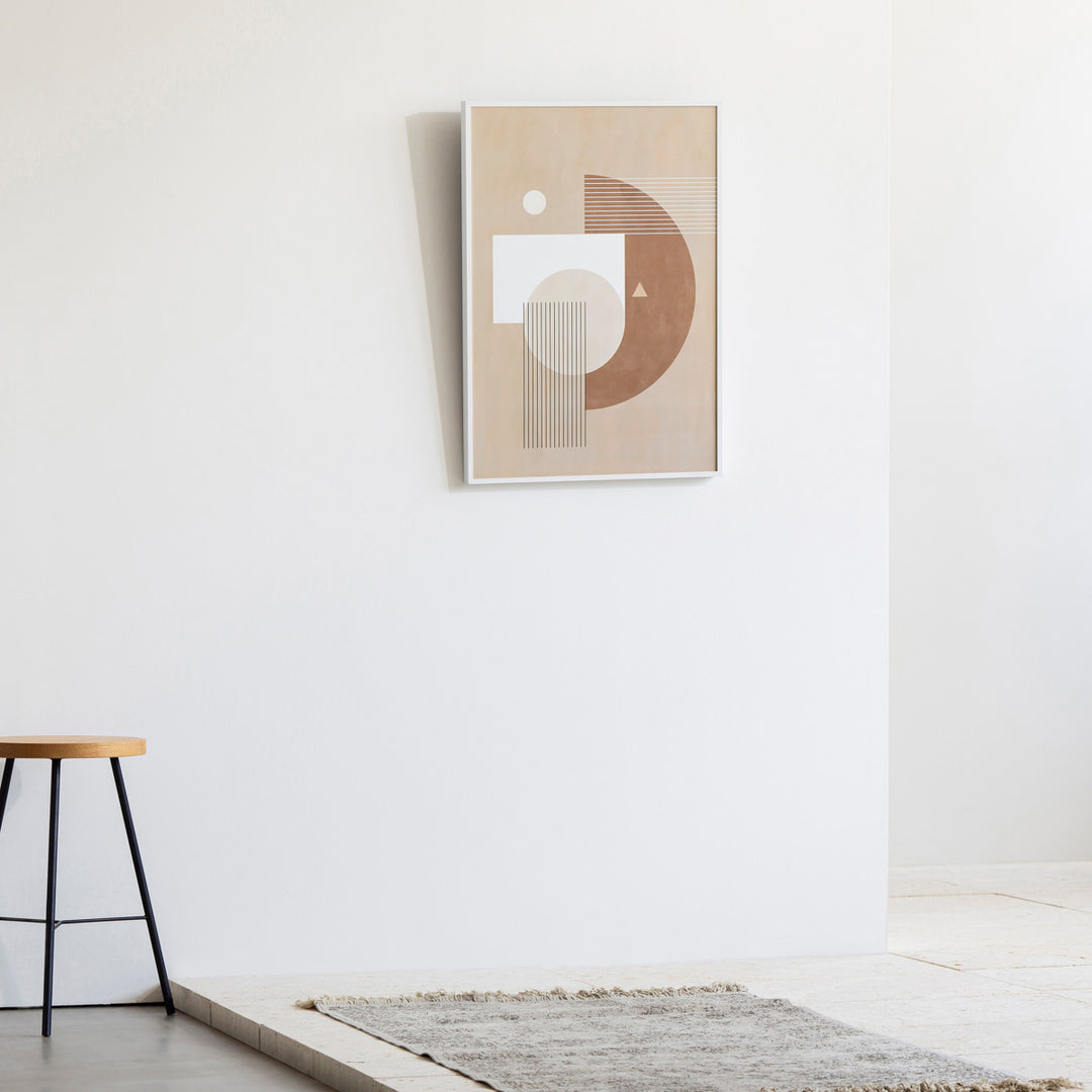 ALUMI Art Frame 暮らしにアートを Beige ＋ Line Geometric #6