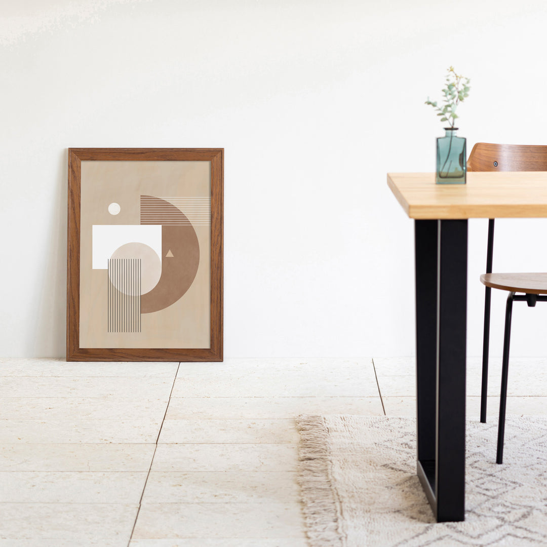 OAK Art Frame 暮らしにアートを Beige + Line Geometric #6 OAK Art Frame 暮らしにアートを Beige + Line Geometric #6