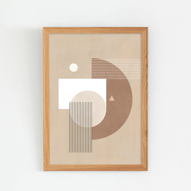 OAK Art Frame 暮らしにアートを Beige ＋ Line Geometric #6 – KANADEMONO