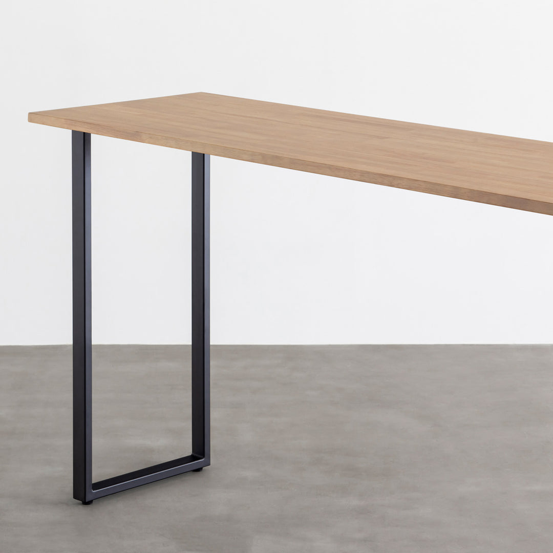 かなでもの スタンディングデスク ラバーウッド ブラックブラウン THE TABLE / スタンディングデスク × ラバーウッド ブラウン