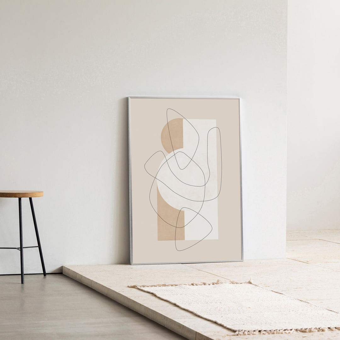 かなでものアートポスターA1サイズ Line Art #1 アートポスター・アルミフレーム セット – KANADEMONO