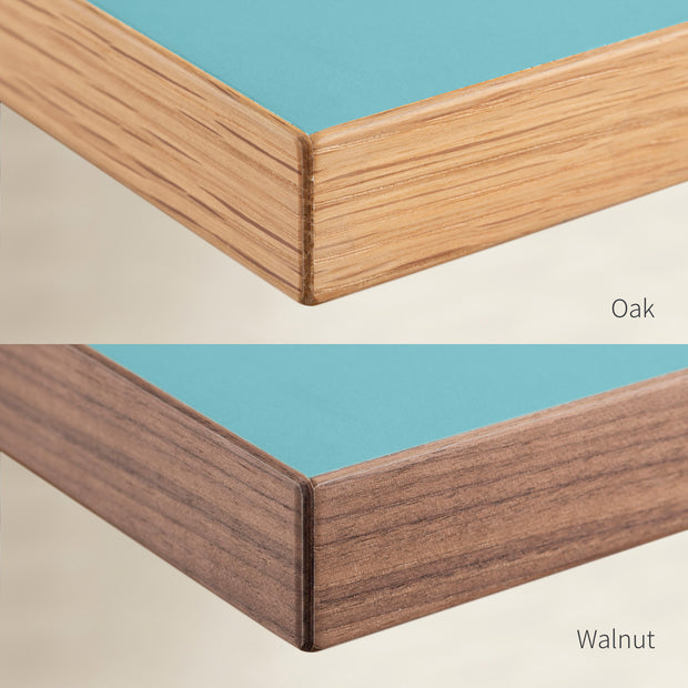 Aquavert天板エッジ木口（オーク・ウォルナット）比較