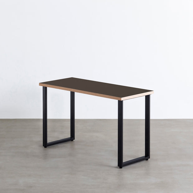 THE TABLE / リノリウム ブラック・ブラウン系 × Black Steel
