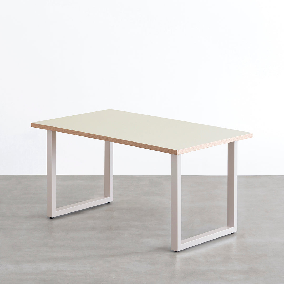 THE TABLE / リノリウム ベージュ・グレー系 × Colored Steel 全8色