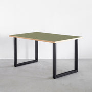 かなでもののファニチャーリノリウム素材の天板Oliveを使用したテーブル