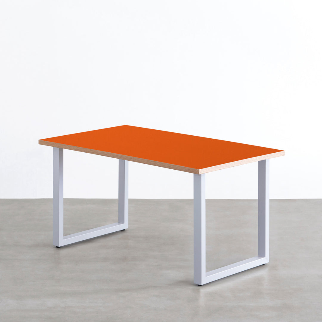 THE TABLE / リノリウム レッド・オレンジ系 × Colored Steel 全