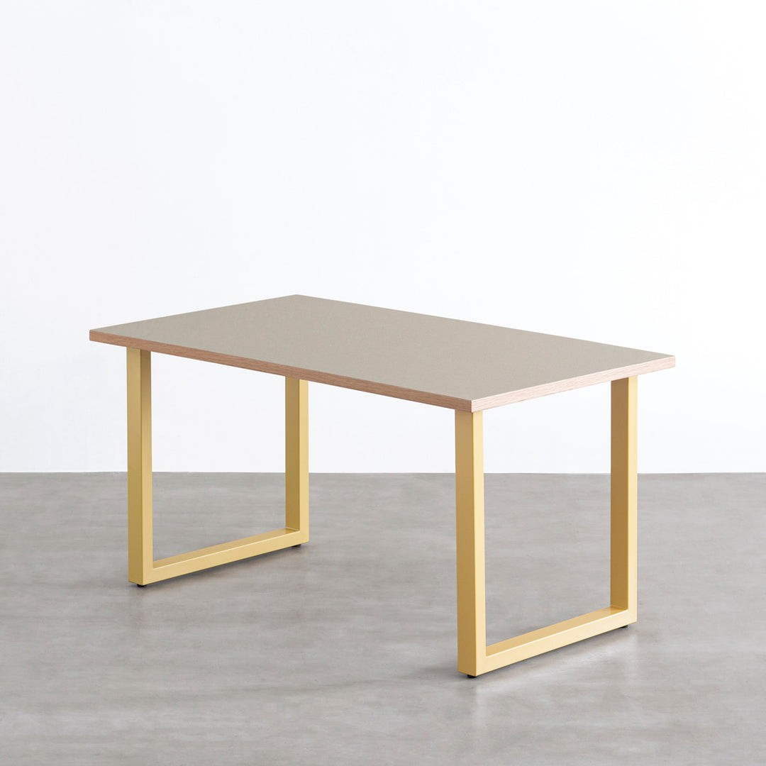 THE TABLE / リノリウム ベージュ・グレー系 × Colored Steel 全8色