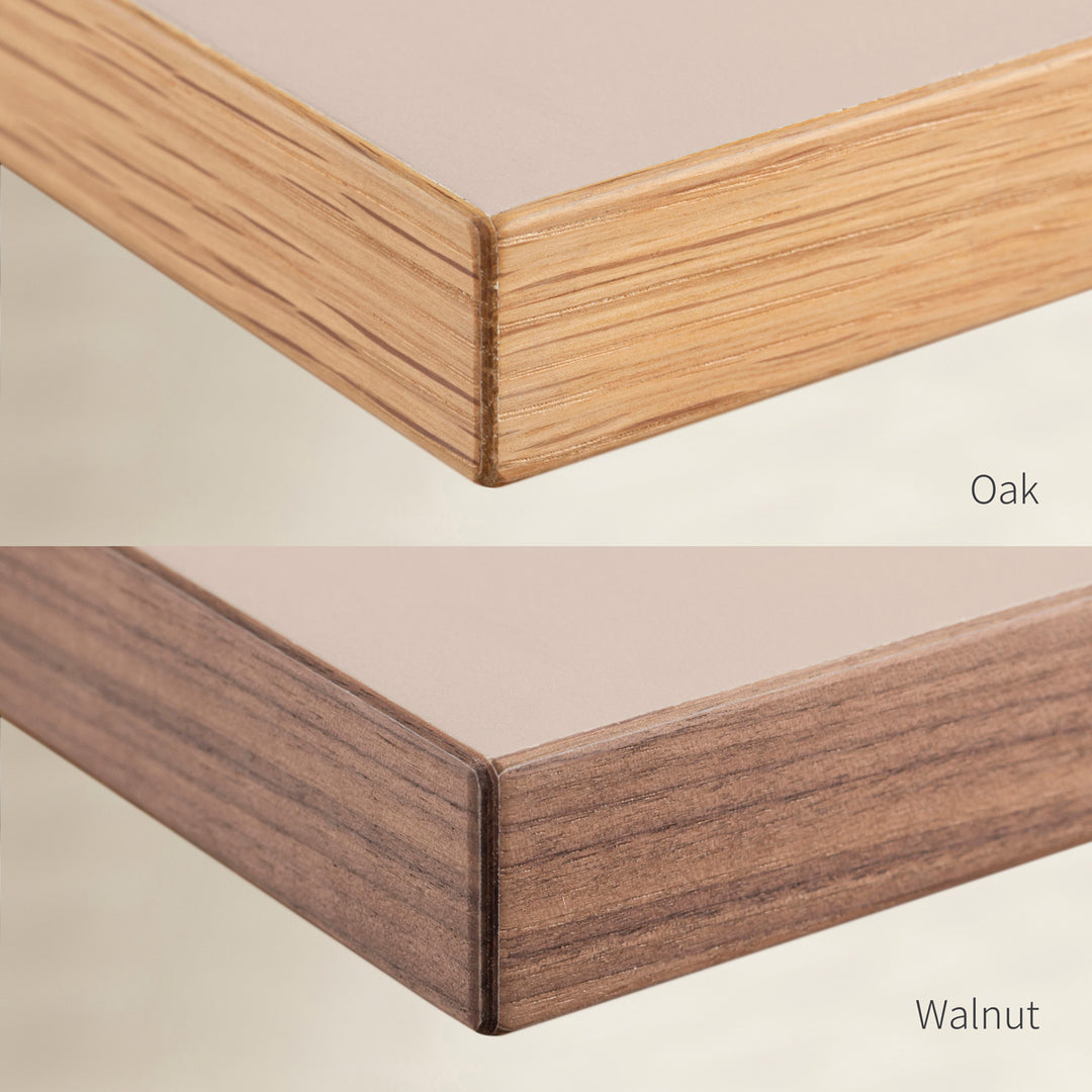 THE TABLE / リノリウム レッド・オレンジ系 × White Steel