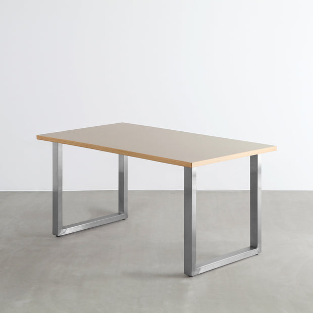 THE TABLE / リノリウム ベージュ・グレー系 × Stainless – KANADEMONO