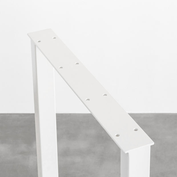 かなでもののホワイト塗装のスクエアタイプのテーブル脚2脚セット（上部プレート）