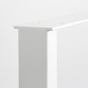 かなでもののホワイト塗装のスクエアタイプのテーブル脚2脚セット（上部プレート2）