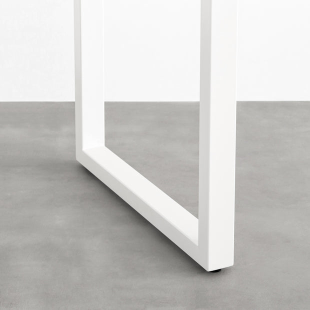 かなでもののホワイト塗装のスクエアタイプのテーブル脚2脚セット（下部）