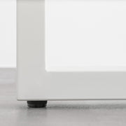 かなでもののホワイト塗装のスクエアタイプのテーブル脚2脚セット（アジャスター）