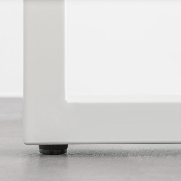 かなでもののホワイト塗装のスクエアタイプのテーブル脚2脚セット（アジャスター）