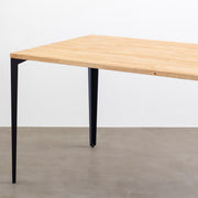 かなでもののナチュラルテイストなラバーウッドとマットブラックのソリッドピン鉄脚を使用したシンプルモダンなテーブル2（天板と脚）