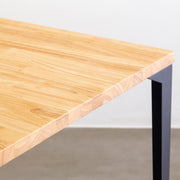 かなでもののナチュラルテイストなラバーウッドとマットブラックのソリッドピン鉄脚を使用したシンプルモダンなテーブル2（天板）