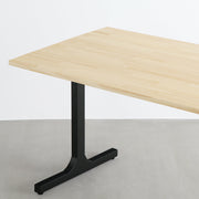 KANADEMONOのパイン材とマットブラックのI型の鉄脚を組み合わせたシンプルモダンなテーブル（天板と脚）