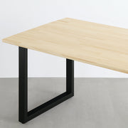 KANADEMONOのパイン材とマットブラックのスクエア型の鉄脚を組み合わせたシンプルモダンなテーブル（天板と脚）
