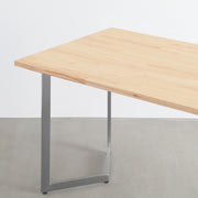 KANADEMONOのパイン天板にWラインのステンレス脚を合わせた、シンプルで華やかさのあるテーブル（天板と脚）