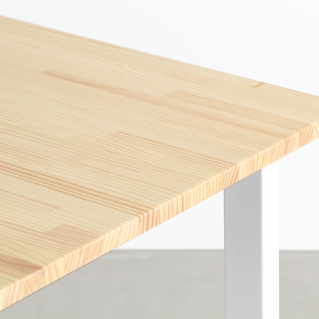 鉄板付きテーブル　テーブルのみ KanademonoPineTable_WhiteSquar