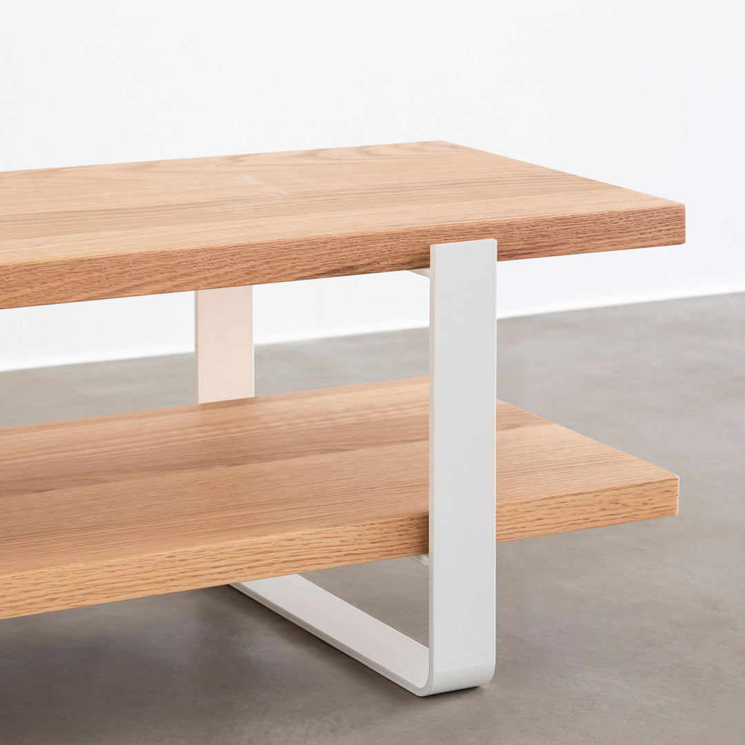 THE TV BOARD / LOW TABLE 無垢 レッドオーク × White Steel – KANADEMONO