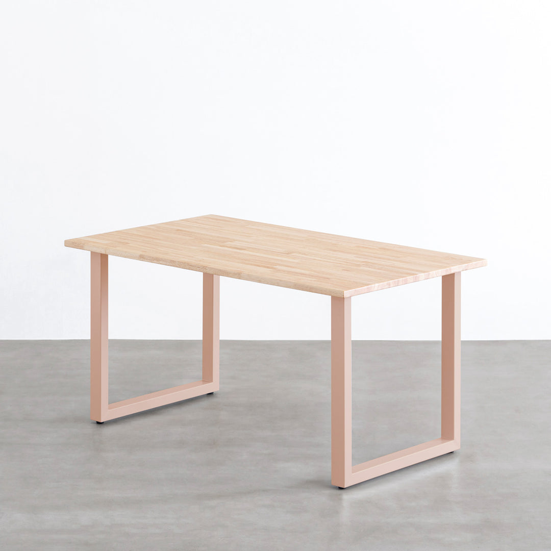 THE TABLE / ラバーウッド ナチュラル × Colored Steel 全8色 NATURE – KANADEMONO