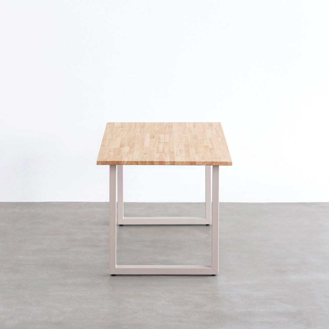 THE TABLE / ラバーウッド ナチュラル × Colored Steel 全8色