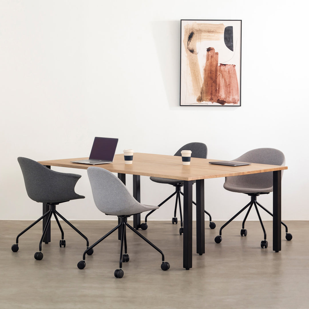 【THE TABLE 】ラバーウッドアッシュグレー ×Black Steel THE TABLE / ラバーウッド アッシュグレー × Black Steel
