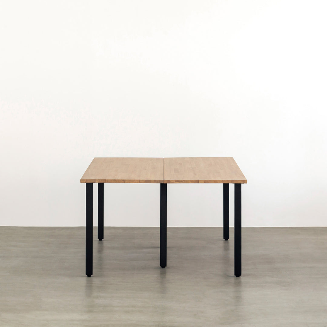 THE TABLE / ラバーウッド アッシュグレー × Black Steel × W150 - 200cm D80 - 120cm –  KANADEMONO