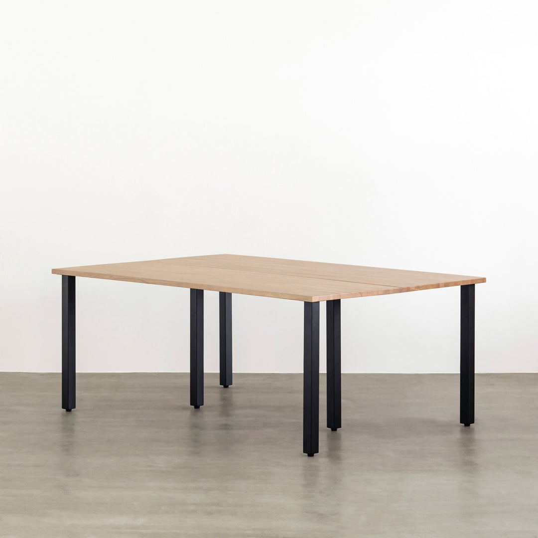 THE TABLE / ラバーウッド アッシュグレー × Black Steel × W150