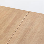 Kanademonoの配線孔BROCK＆TRAY付きの特寸サイズのラバーウッド天板アッシュとブラックの角柱鉄脚を組み合わせた大型テーブル（天板2）