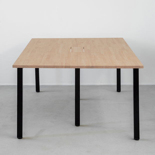 THE TABLE / ラバーウッド アッシュグレー × Black Steel × W150 