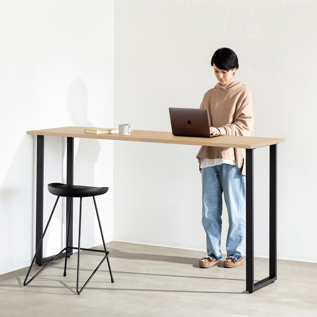 【美品&送料込み】KANADEMONO スタンディングデスク ラバーウッド THE TABLE / スタンディングデスク × ラバーウッド アッシュ