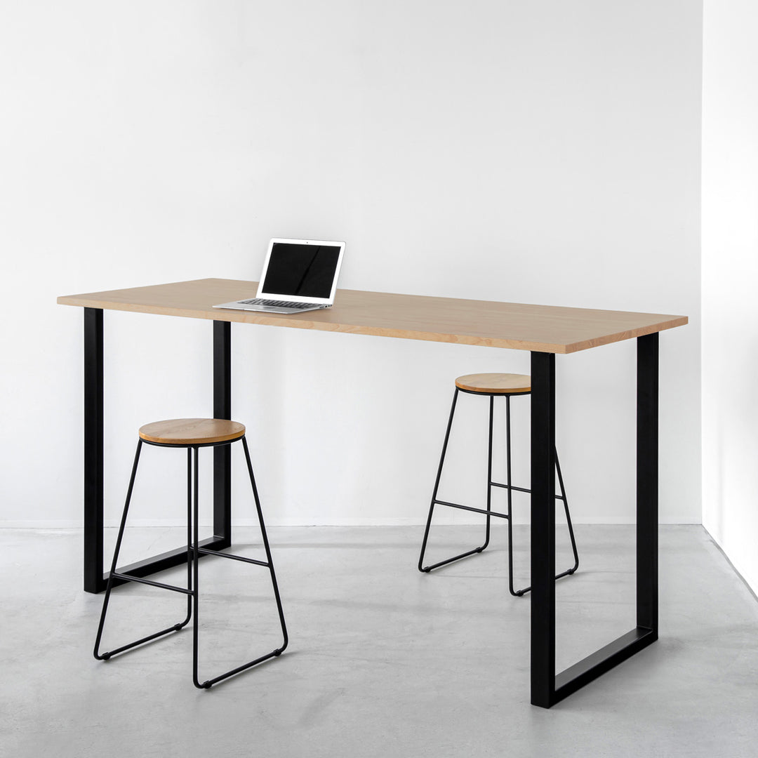 かなでもの スタンディングデスク ラバーウッド ブラックブラウン THE TABLE / スタンディングデスク × ラバーウッド アッシュ