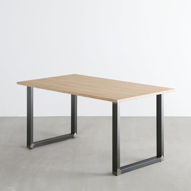 THE TABLE / ラバーウッド アッシュグレー × Black Steel（クリア塗装 