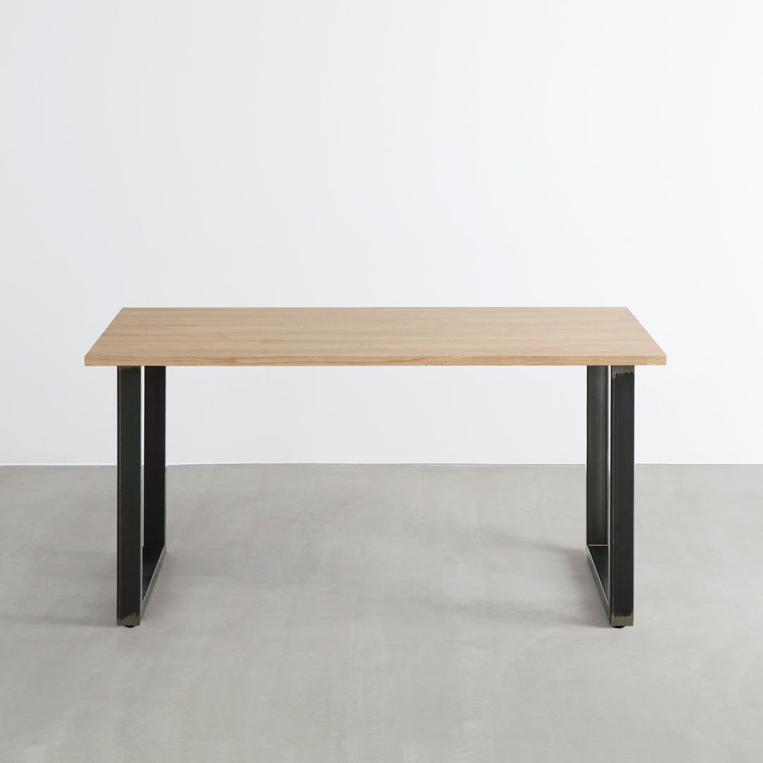 THE TABLE / ラバーウッド アッシュグレー 140×70 THE TABLE / ラバーウッド アッシュグレー × Black Steel（クリア塗装