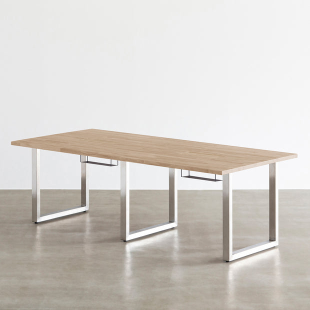 THE TABLE / ラバーウッド アッシュグレー × Stainless × W181 - 300cm