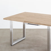 THE TABLE / ラバーウッド アッシュグレー × Stainless × W181 - 300cm 
