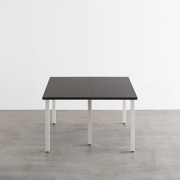 THE TABLE / ラバーウッド ブラックブラウン × White Steel × W150