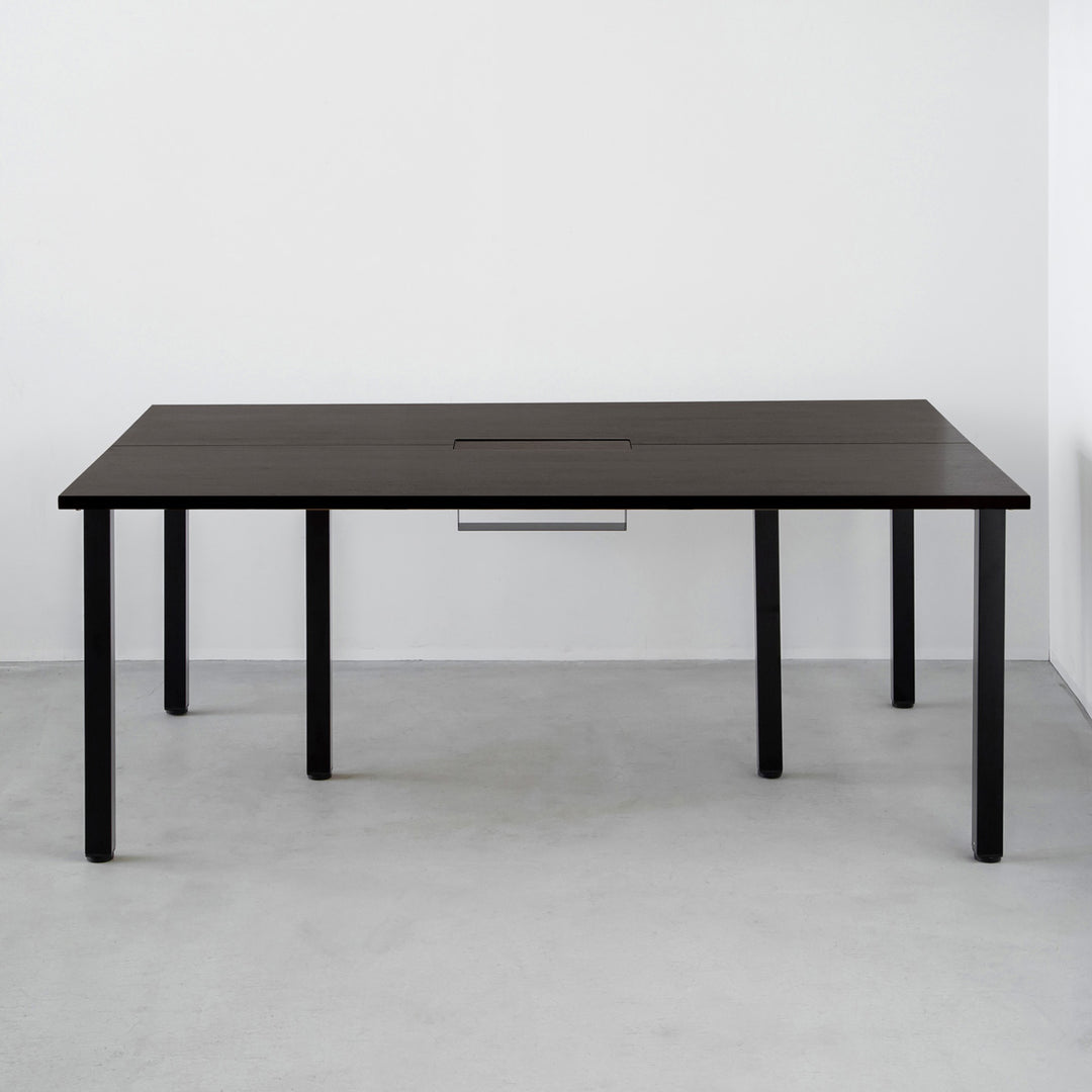 THE TABLE / ラバーウッド ブラックブラウン × Black Steel × W150
