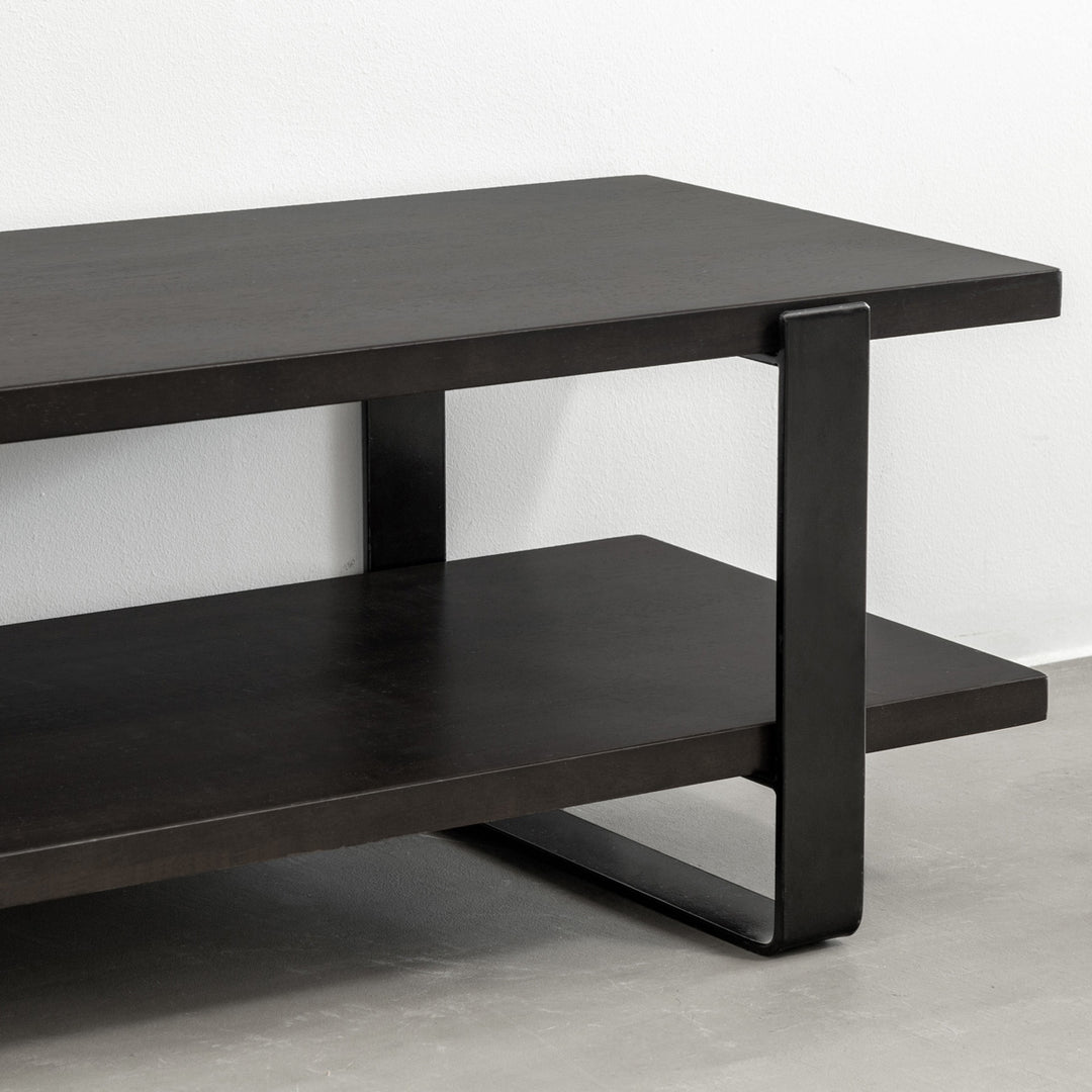 THE TV BOARD / LOW TABLE ラバーウッド ブラックブラウン