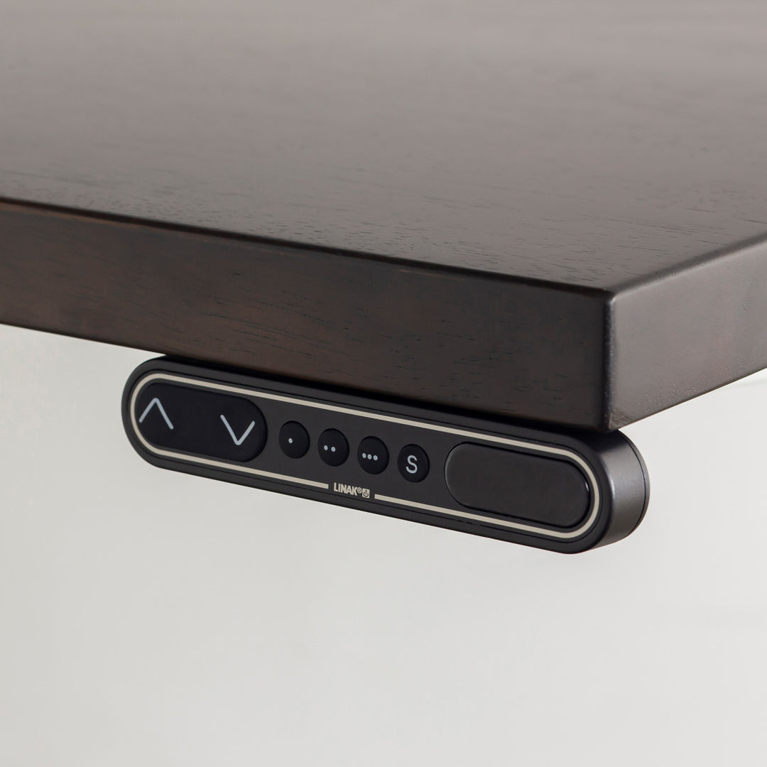 THE TABLE / ラバーウッド ブラックブラウン × スマート電動昇降
