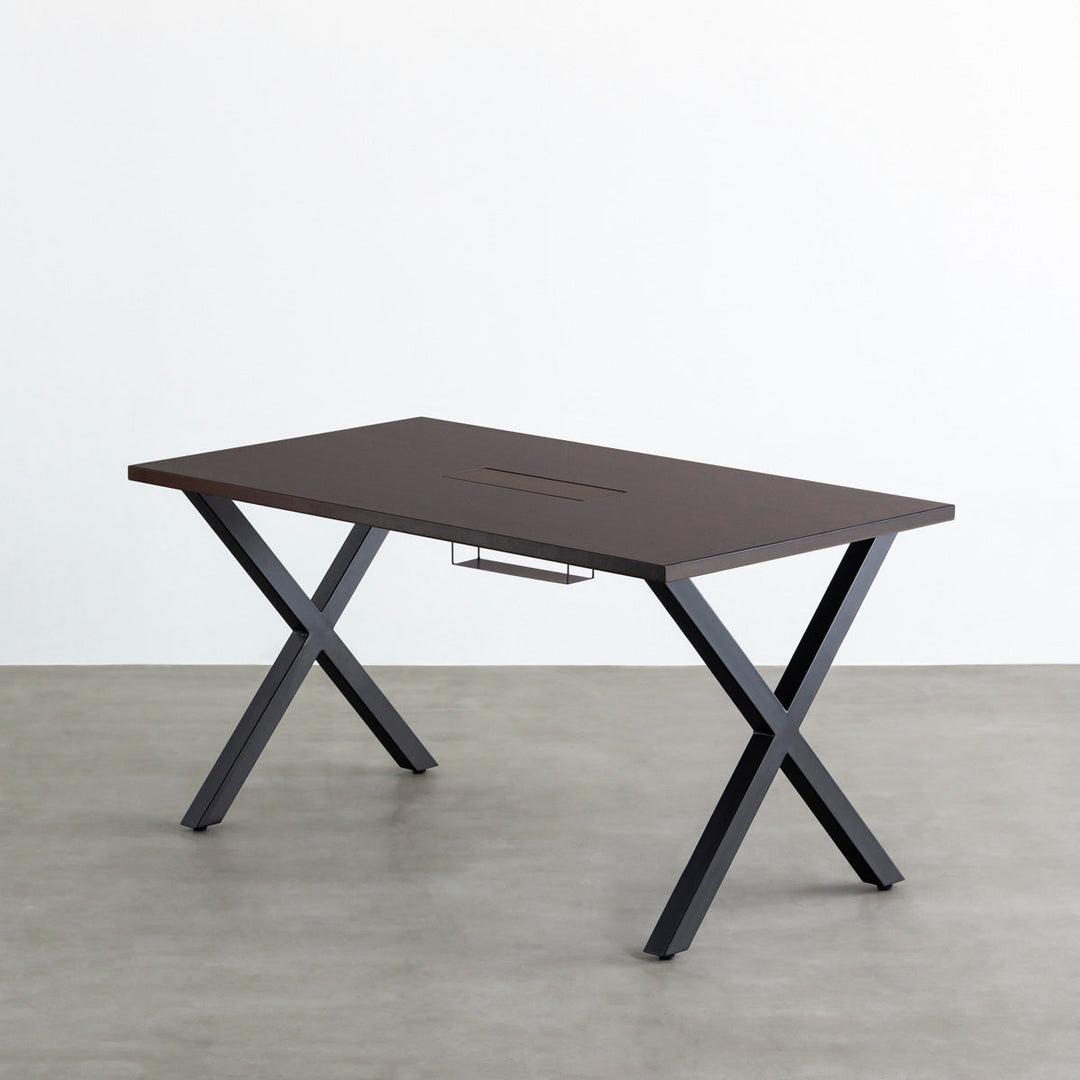 kanademono THE TABLE デスク ラバーウッド ブラウン THE TABLE / ラバーウッド ブラウン × Stainless – KANADEMONO