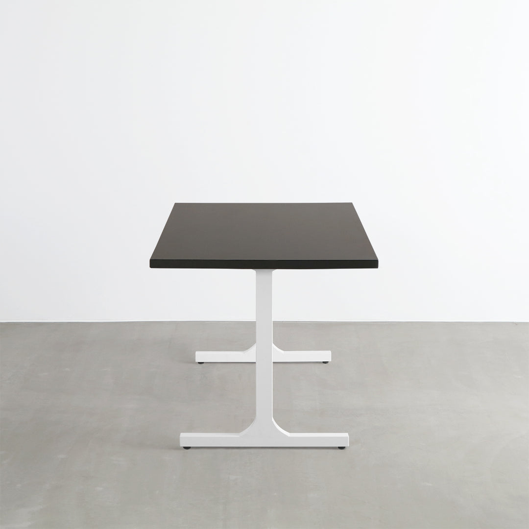 THE TABLE / ラバーウッド ブラックブラウン × White Steel