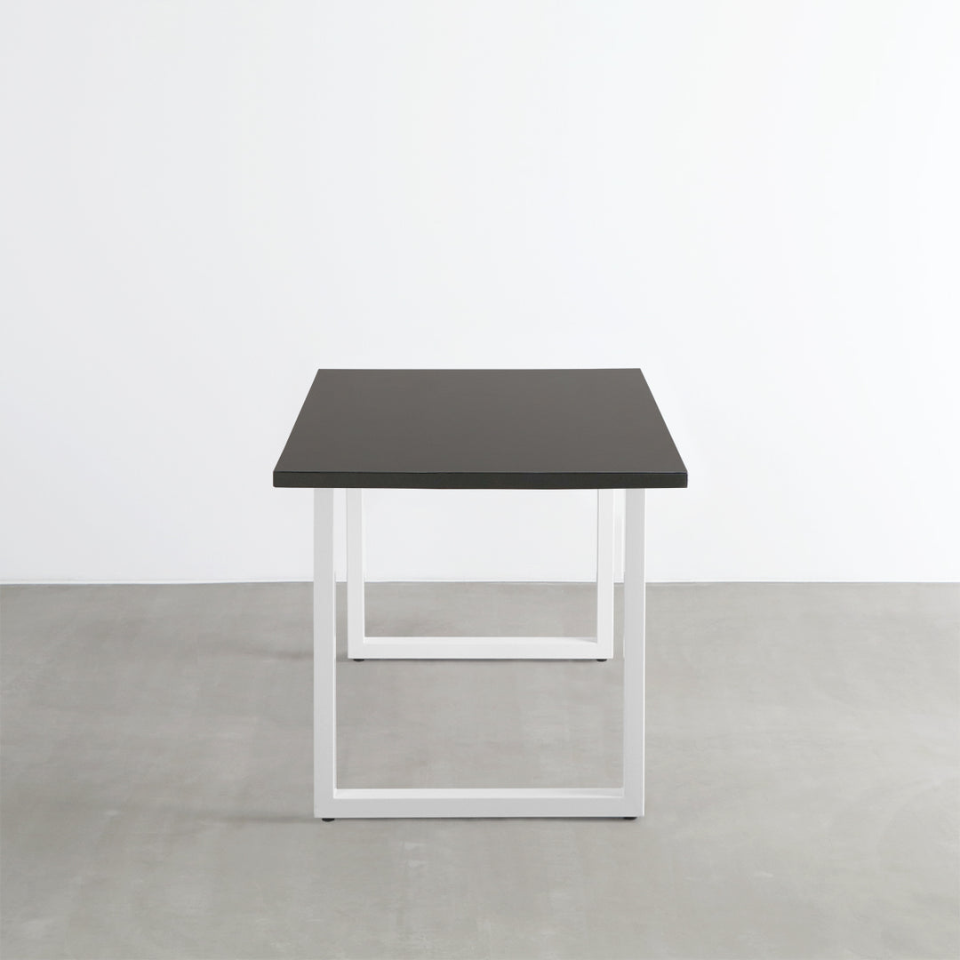 THE TABLE / ラバーウッド ブラックブラウン × White Steel
