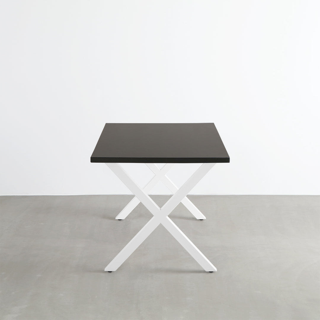 Kanademono THE TABLE ブラックブラウン WhiteSteel THE TABLE / ラバーウッド ブラックブラウン × White Steel