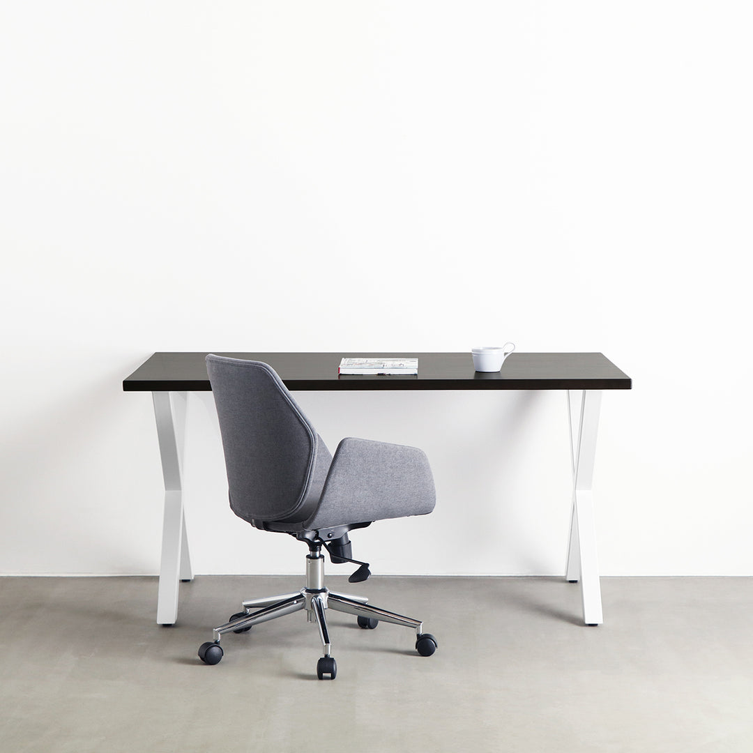 THE TABLE / ラバーウッド ブラックブラウン × White Steel