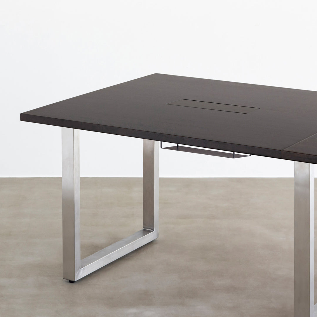 THE TABLE / ラバーウッド ブラックブラウン × Stainless × W181